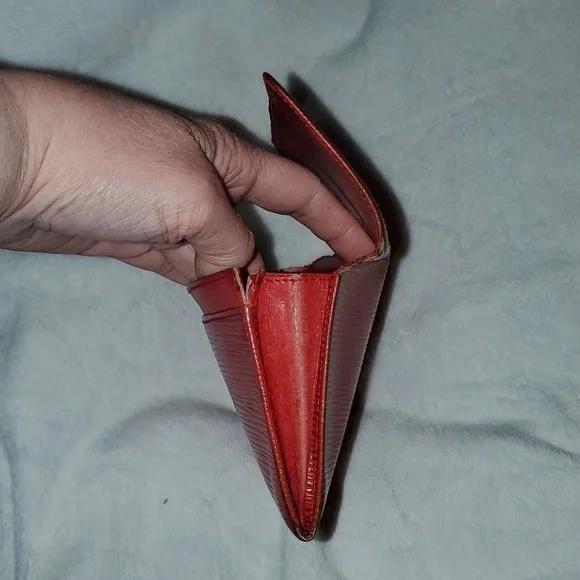 Louis Vuitton Red Epi Long Wallet Pouch